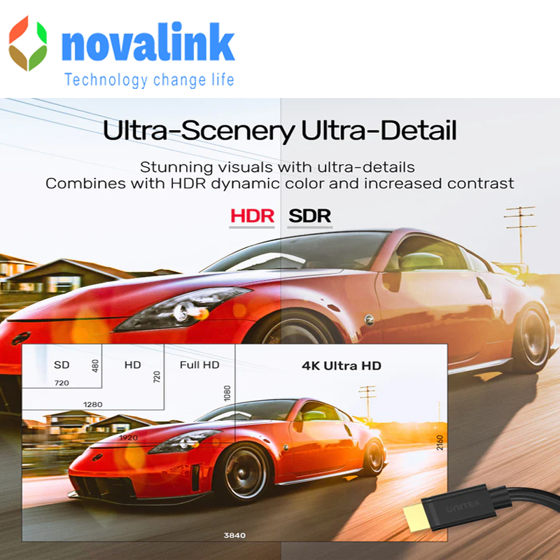 Cáp HDMI 2.0 dài 1.5M Novalink NV-41002 cao cấp Made in Việt Nam